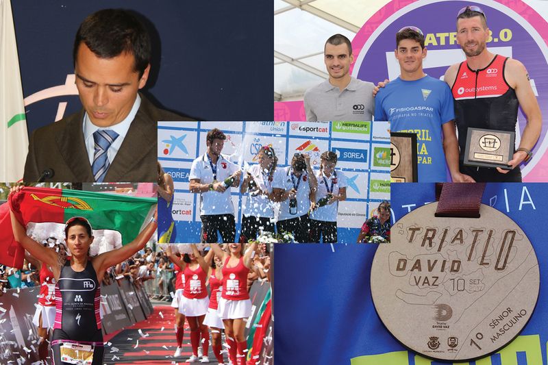 Composição fotográfica do editorial da edição 5 da revista Triatl3ta